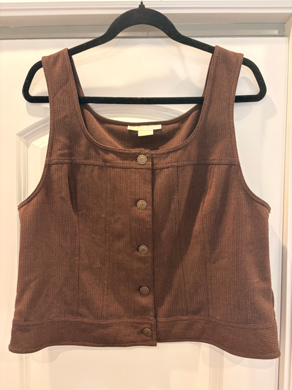 Michael Kors Brown Button Top